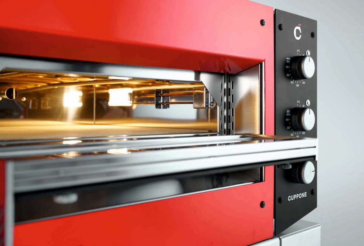Piec do pizzy jednokomorowy manualny 400x400 mm Czarny Resto Quality Cuppone HE400/1 TM/FN